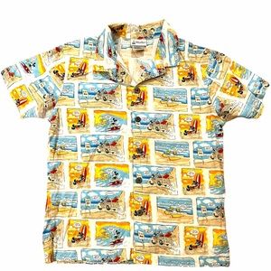Disney Parks Big Kids Hawaiian Button Down Shirt